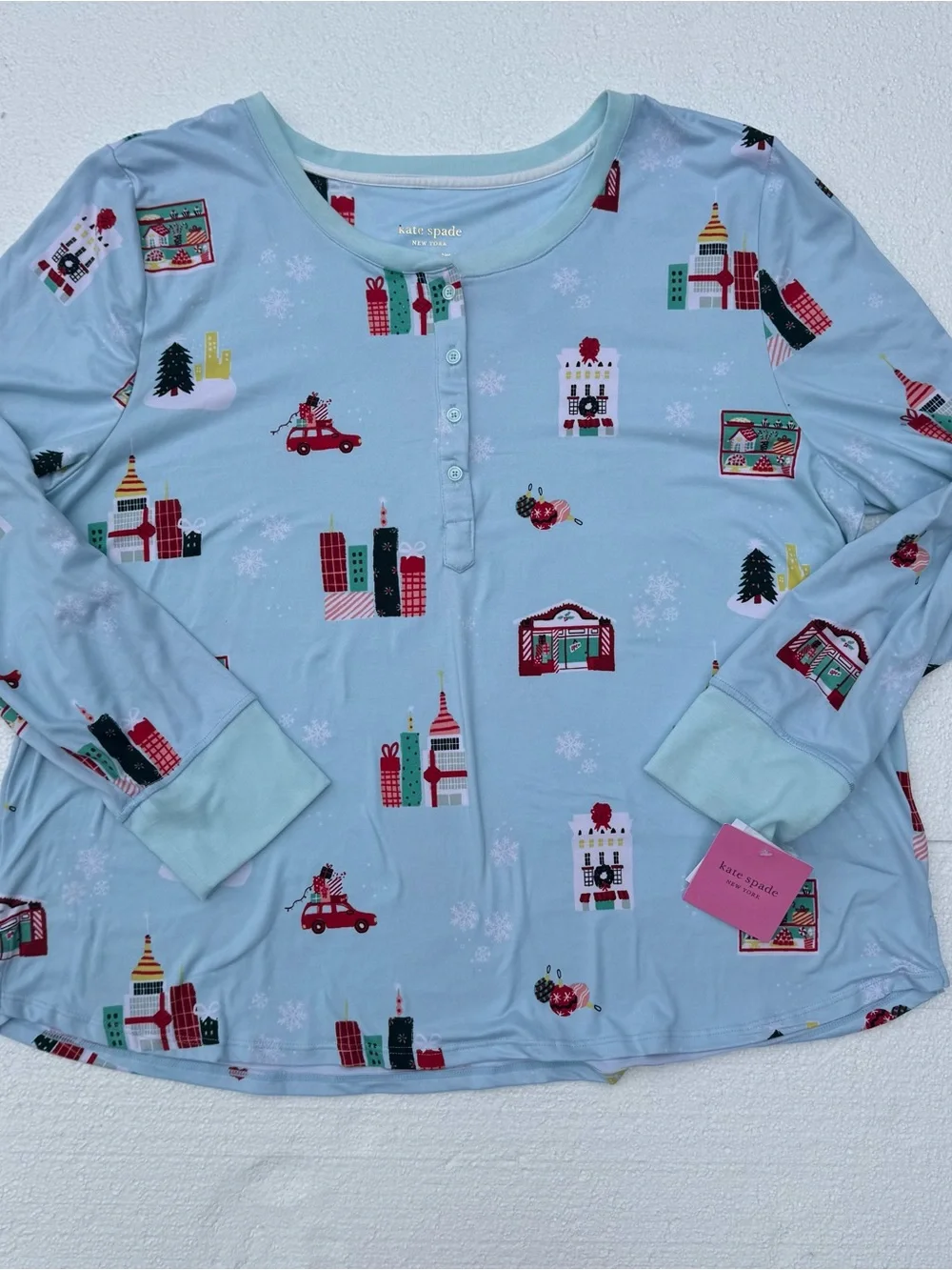 NWT! Kate Spade New York Christmas Pajama 2-pc Set Women's 3XL